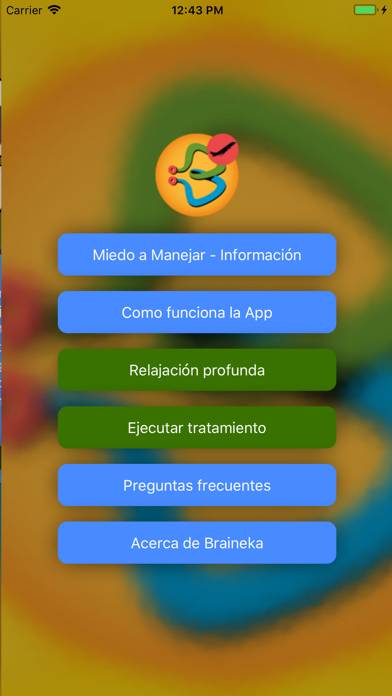 Braineka Miedo a Conducir Captura de pantalla de la aplicación