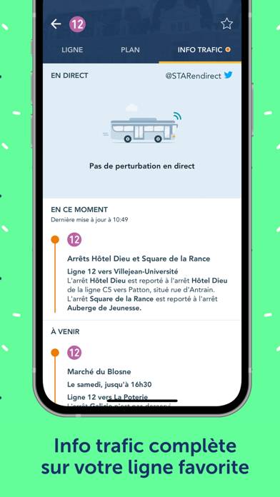STAR : bus, métro à Rennes Capture d'écran de l'application #6
