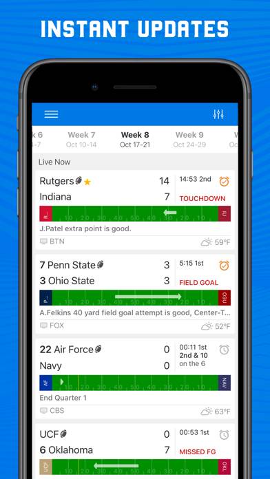 Scores App: College Football screenshot #2