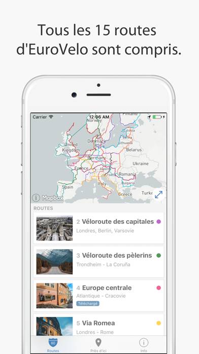 EuroCycle Capture d'écran de l'application