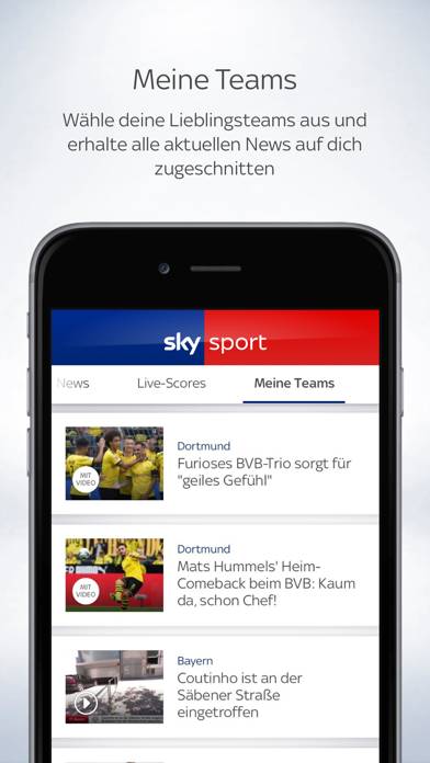 Sky Sport: Fußball News & mehr App-Screenshot #3