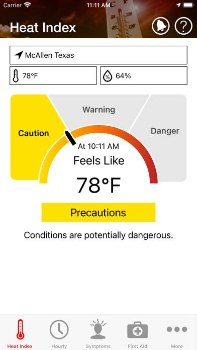 OSHA-NIOSH Heat Safety Tool screenshot