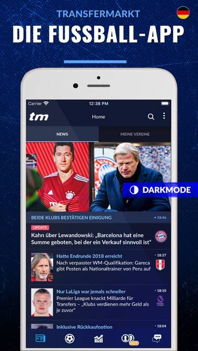 Transfermarkt App-Screenshot