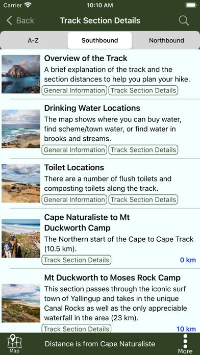 Cape to Cape Track Guide App screenshot #3