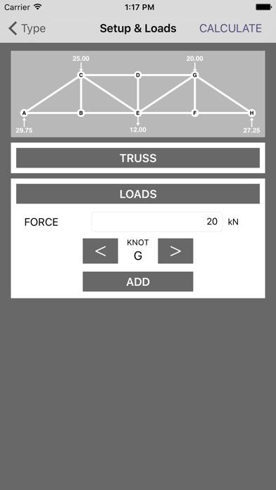Truss Calculator / Cálculo de cerchas Captura de pantalla de la aplicación #3