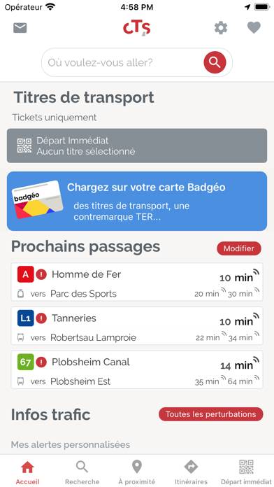 CTS Transports Strasbourg App screenshot #1