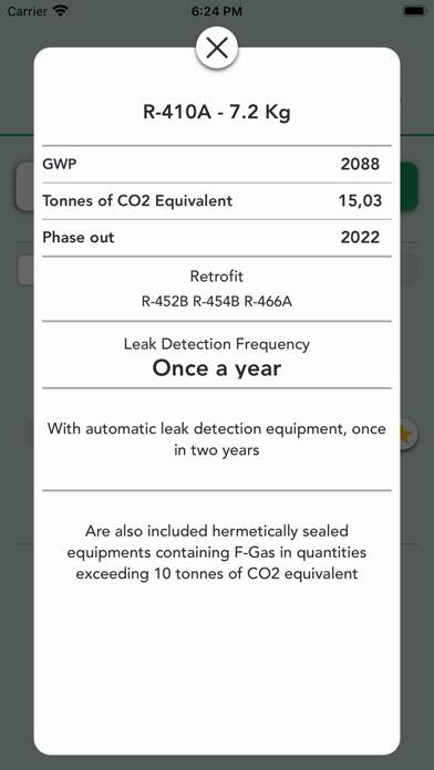 F-Gas Tool Captura de pantalla de la aplicación #3