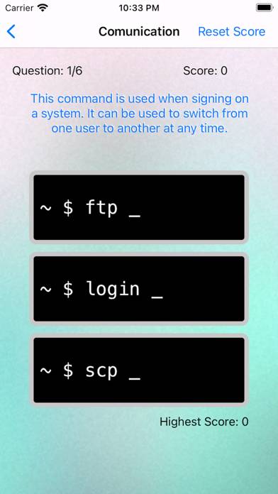 Linux Esp Quiz Captura de pantalla de la aplicación #2