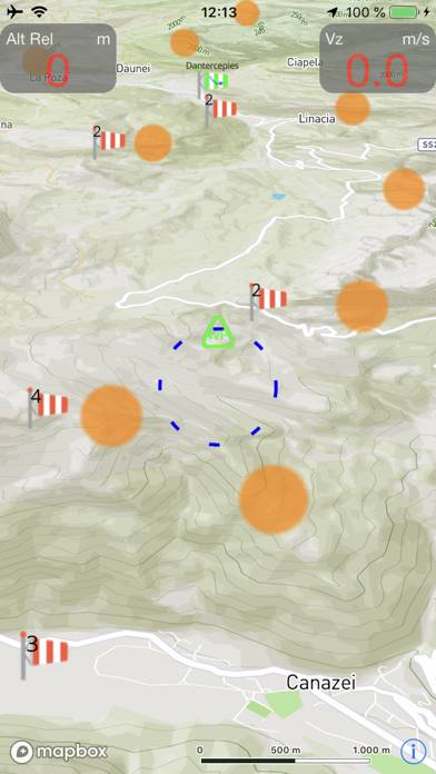 EVario Variometer Paragleiter App-Screenshot