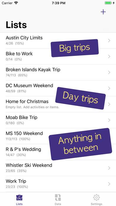 PackCheck Packing List App screenshot