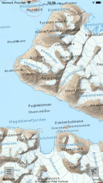 Here & there plus Svalbard 1:35000 App screenshot