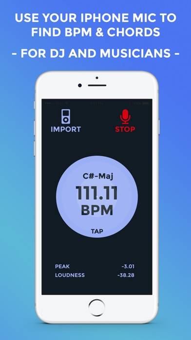 BPM & Chords Live Analyzer - DJ and Musicians Tool Bildschirmfoto