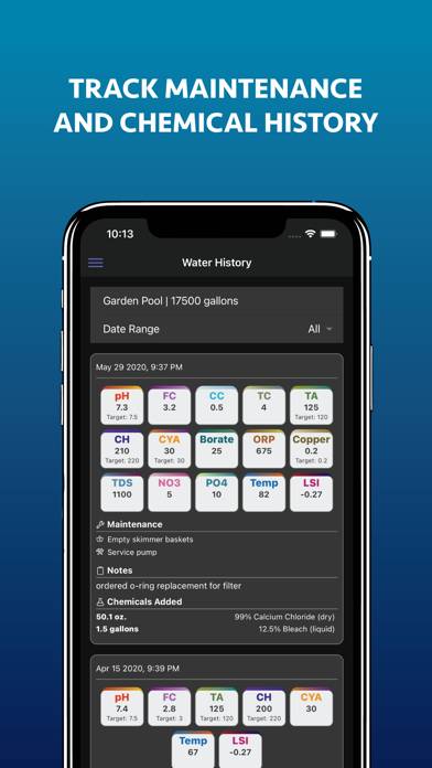 Pool Water Calculator Captura de pantalla de la aplicación #3