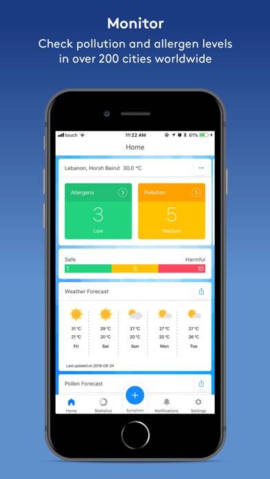 Sensio Air: Allergy Tracker App screenshot #1