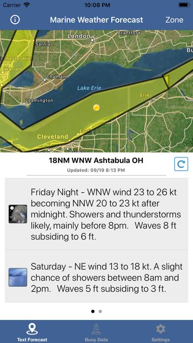 Lake Erie Boating Weather App screenshot #1