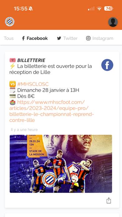 Montpellier Hérault Sport Club capture d'écran