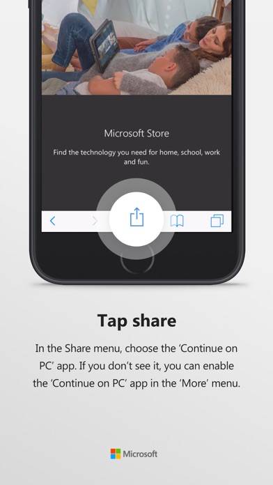Continue on PC App screenshot