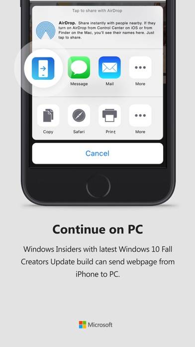 Continue on PC App screenshot