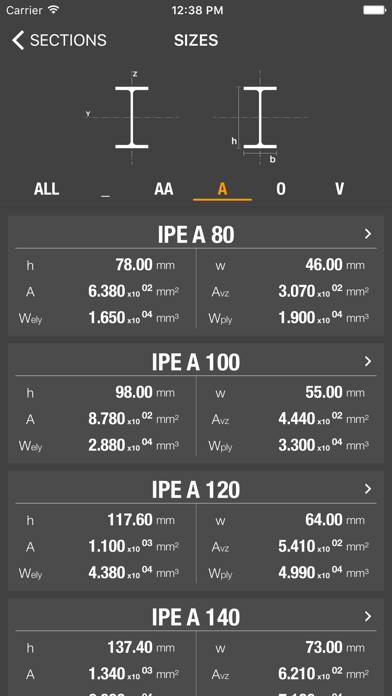 Steel Profiles Catalogue App preview #2