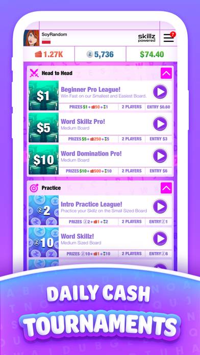 Real Money Word Search Skillz App screenshot #4