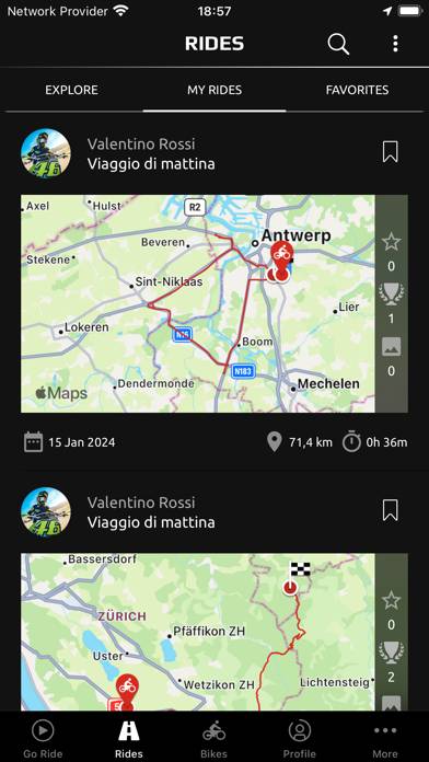 MyRide – Motorcycle Routes Schermata dell'app #3