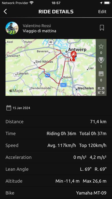 MyRide – Motorcycle Routes Schermata dell'app #6
