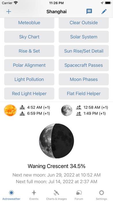 Astroweather - astronomy tools captura de pantalla