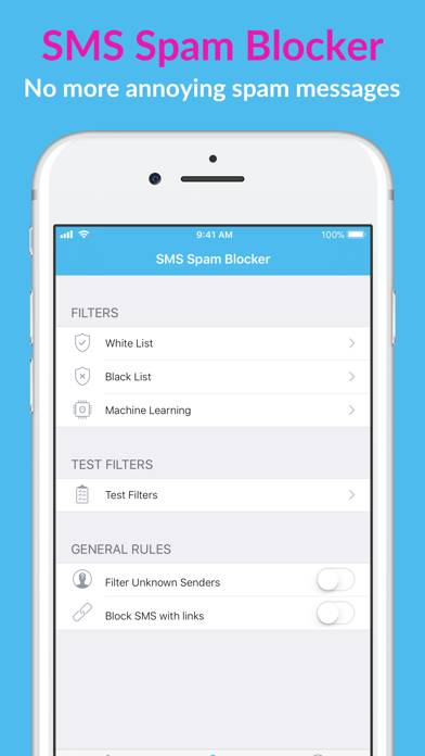 SMS Spam Blocker Capture d'écran de l'application #1