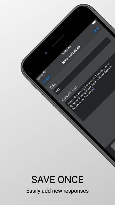 Canned Response Keyboard App screenshot