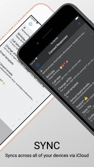 Canned Response Keyboard App screenshot
