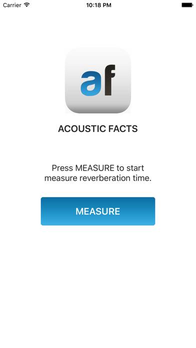 Acoustic Facts App skärmdump