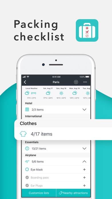 Packr Premium - Packing Lists screenshot