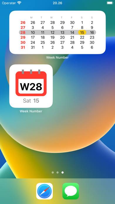 Week Number widget App skärmdump #2