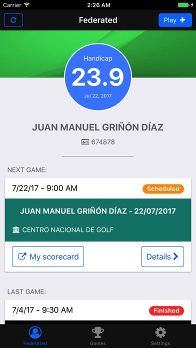 Golfdirecto Play App screenshot #1