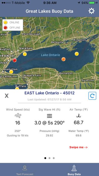 Lake Ontario Boating Weather App screenshot #2