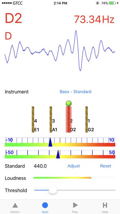 Accurate Bass Tuner App screenshot #2