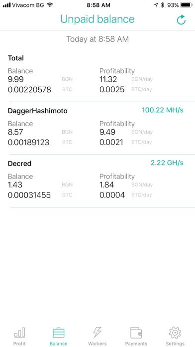 Nicestats Pro: Nicehash App screenshot