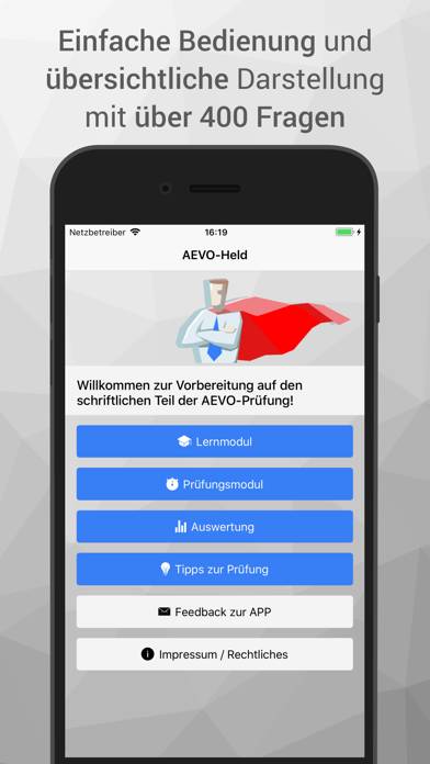 AEVO-Held Prüfungsvorbereitung App screenshot #1