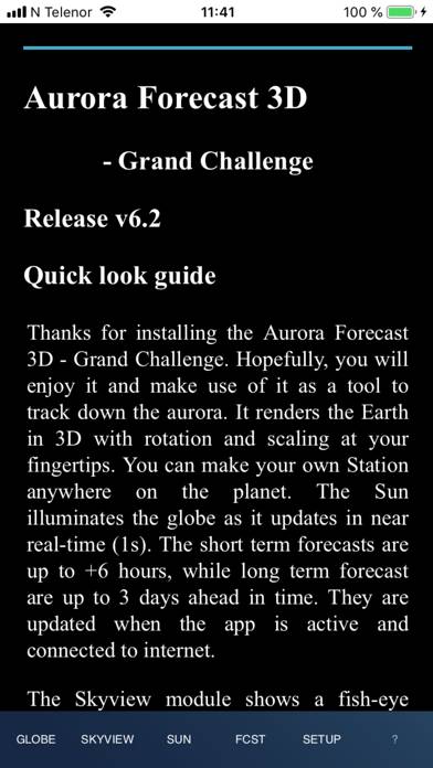 Aurora Forecast 3D Schermata dell'app #5