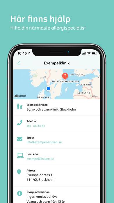 Pollenkoll App skärmdump