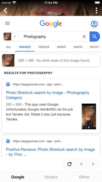 Photo Sherlock search by image App screenshot #2