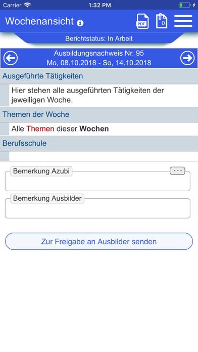 Azubiheft App App screenshot