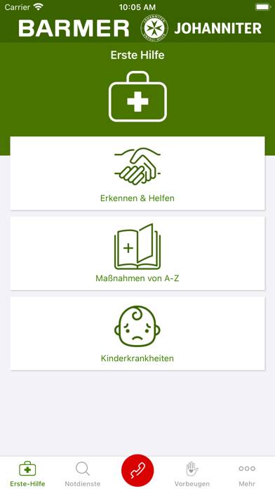 Kindernotfall-App App-Screenshot #1
