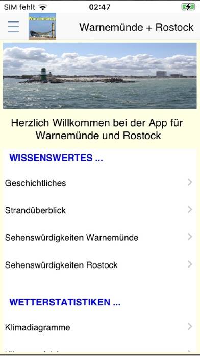 Warnemünde App für den Urlaub App-Screenshot #1