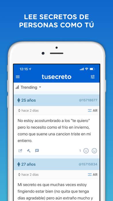 TuSecreto App screenshot #1