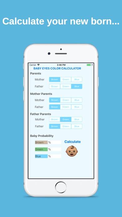 Eye Color Calculator Captura de pantalla de la aplicación #1