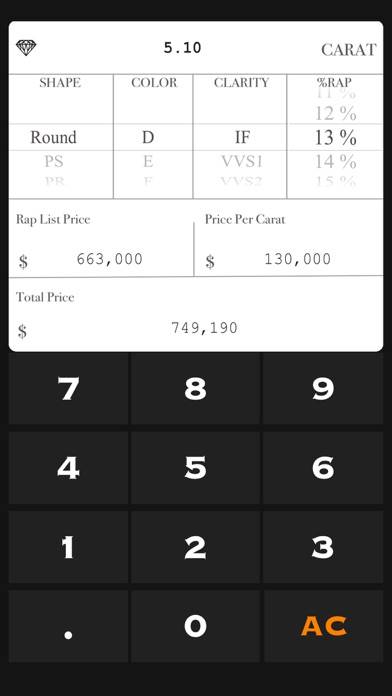 Diamond Price Calculate App screenshot #2