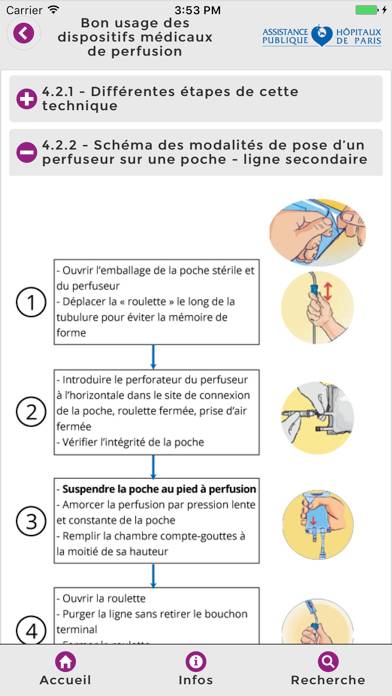 Reco Perfusion AP-HP Capture d'écran de l'application