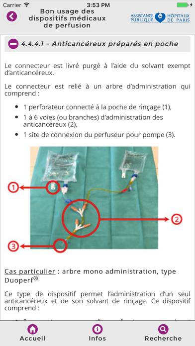 Reco Perfusion AP-HP Capture d'écran de l'application