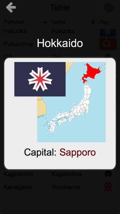 Prefectures of Japan App-Screenshot #1